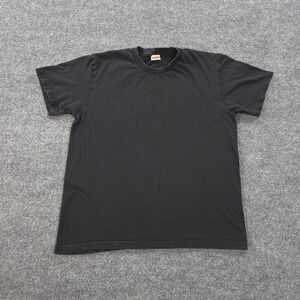 Supreme Shirt Mens Medium Black Solid Blank Street Wear Skater Made In USA